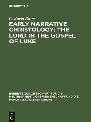 cover image of Early Narrative Christology